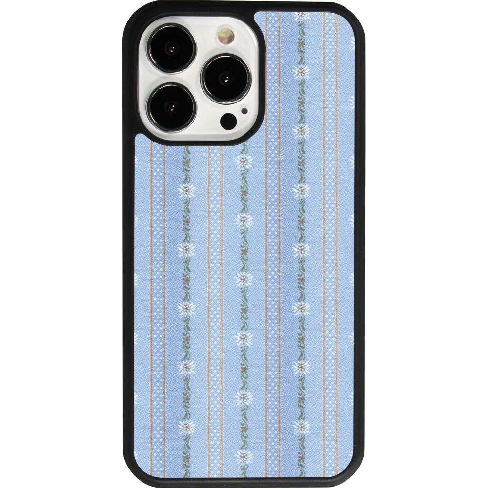 iPhone 13 Pro Case Hülle - Silikon schwarz Edel- Weiss