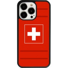 Coque iPhone 13 Pro - Silicone rigide noir Euro 2020 Switzerland