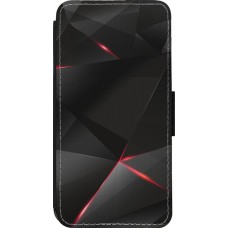 Hülle iPhone 13 Pro - Wallet schwarz Black Red Lines