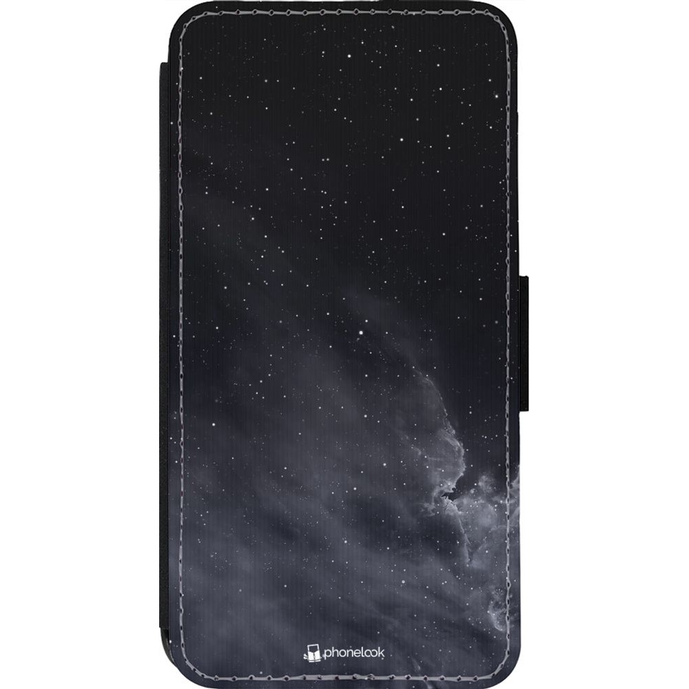 Coque iPhone 13 Pro - Wallet noir Black Sky Clouds