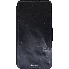 Coque iPhone 13 Pro - Wallet noir Black Sky Clouds
