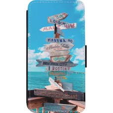 Hülle iPhone 13 Pro - Wallet schwarz Cool Cities Directions