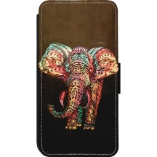 Coque iPhone 13 Pro - Wallet noir Elephant 02