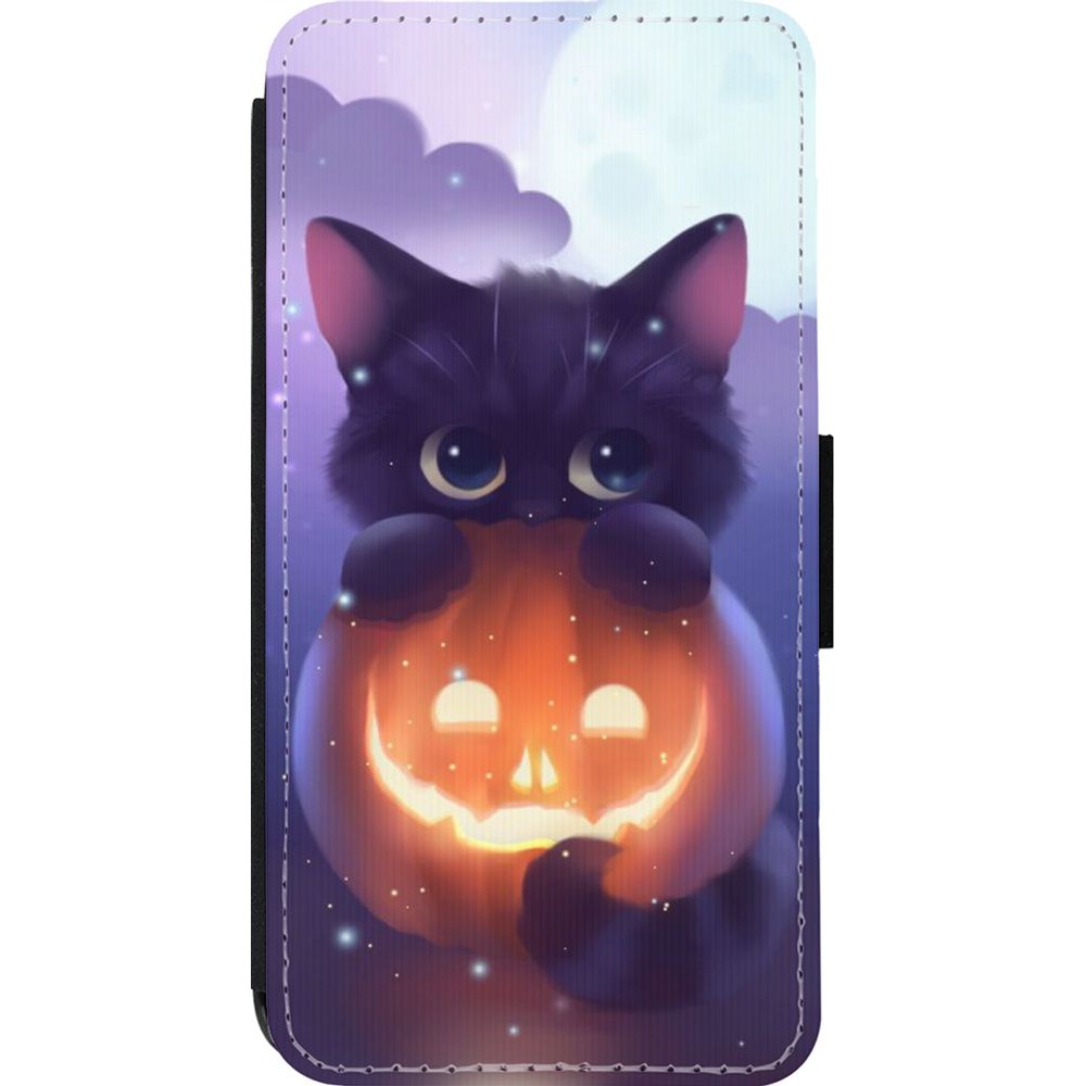 Coque iPhone 13 Pro - Wallet noir Halloween 17 15