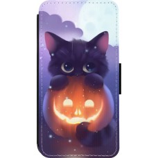 Coque iPhone 13 Pro - Wallet noir Halloween 17 15