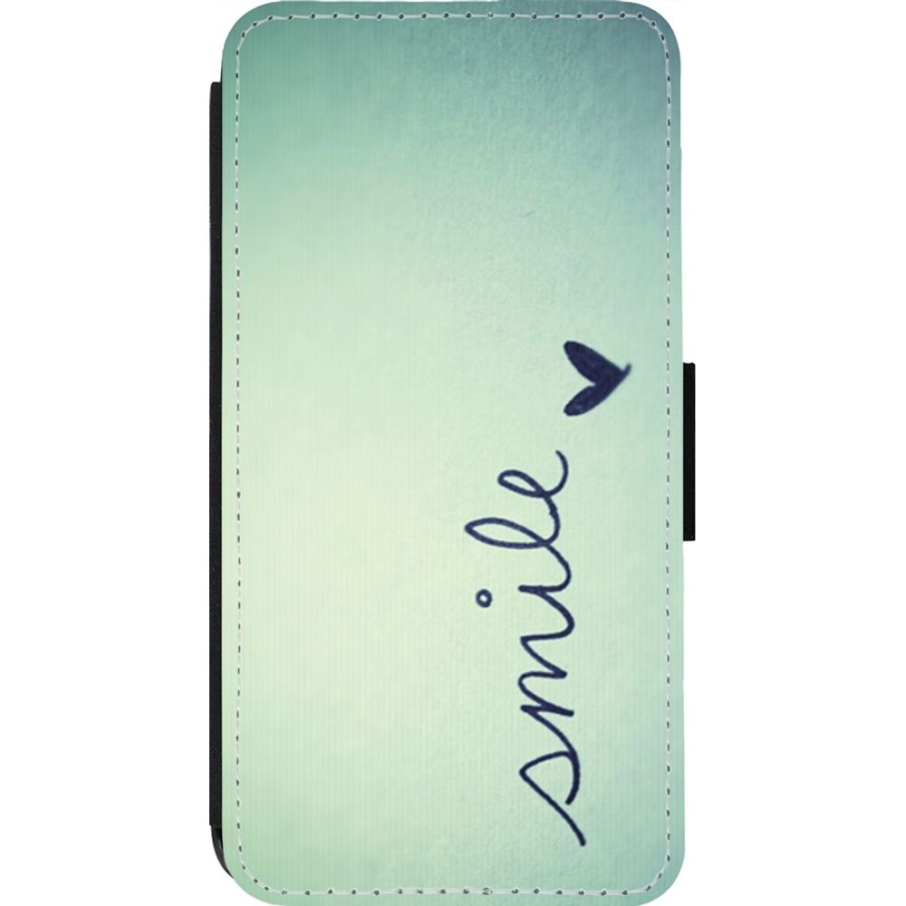 Coque iPhone 13 Pro - Wallet noir Smile