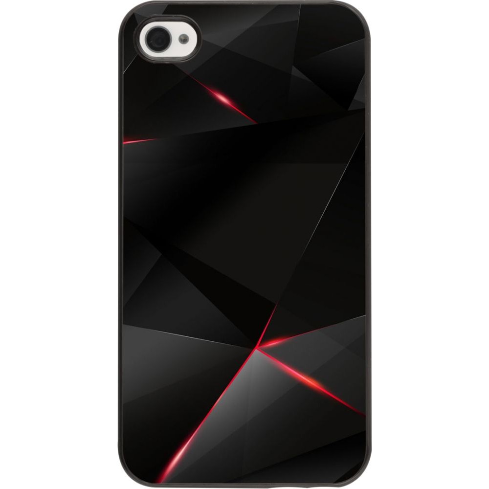 Coque iPhone 4/4s - Black Red Lines