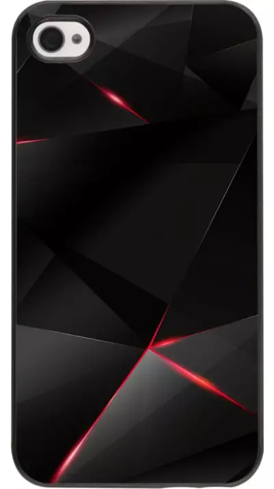 Coque iPhone 4/4s - Black Red Lines