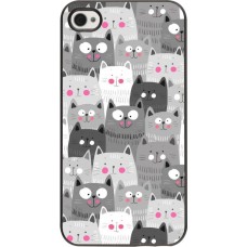 Coque iPhone 4/4s - Chats gris troupeau