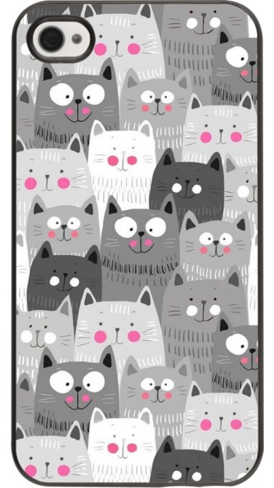 Coque iPhone 4/4s - Chats gris troupeau