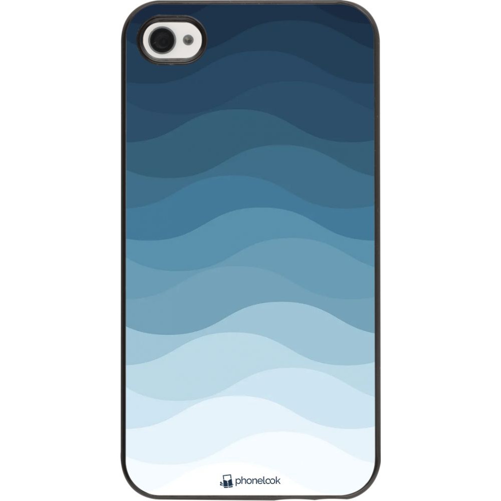 Coque iPhone 4/4s - Flat Blue Waves