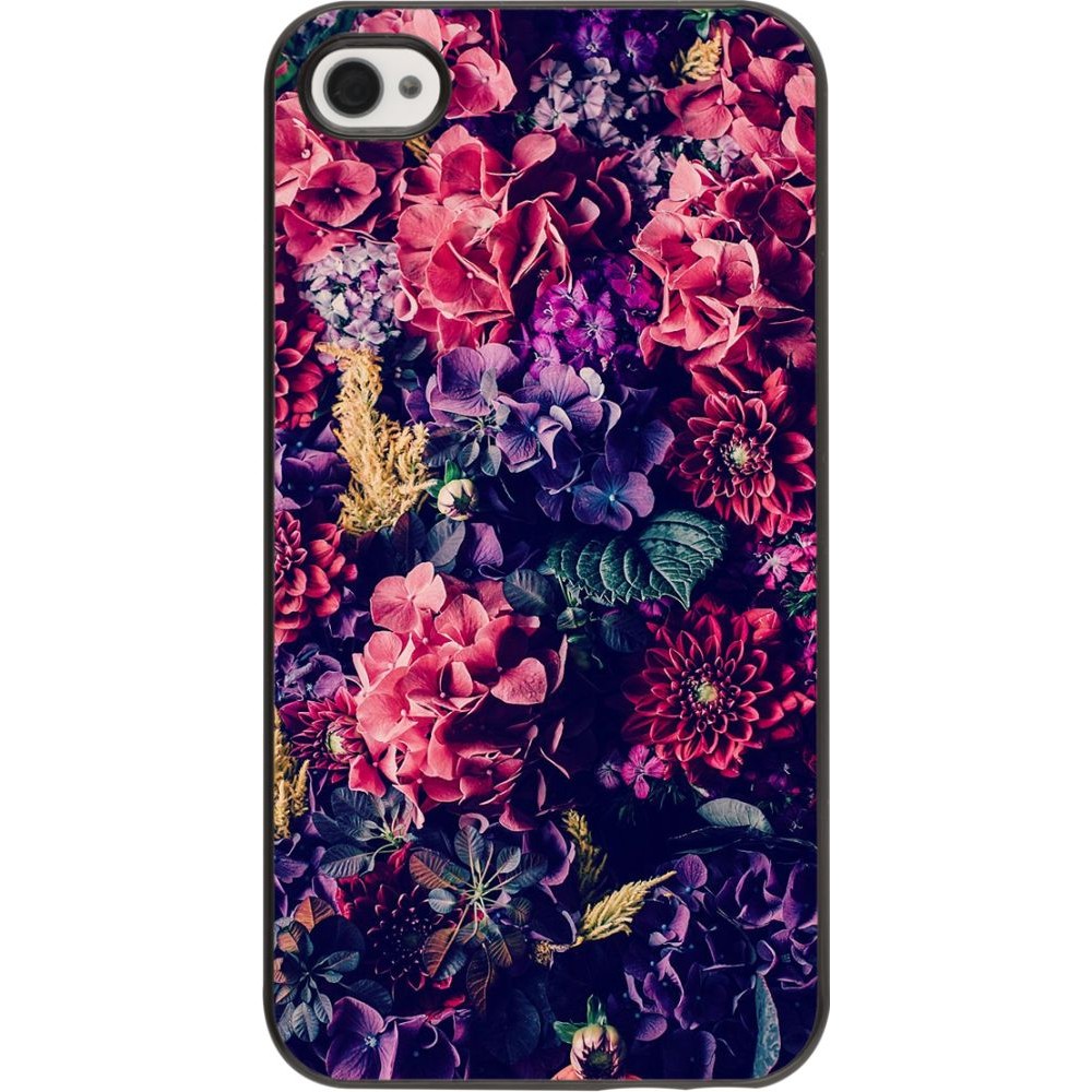 Hülle iPhone 4/4s - Flowers Dark