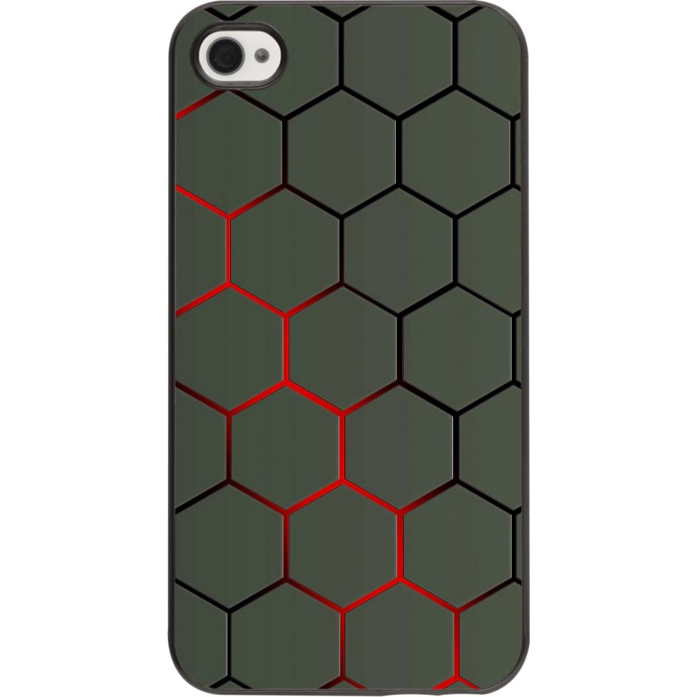 Coque iPhone 4/4s - Geometric Line red