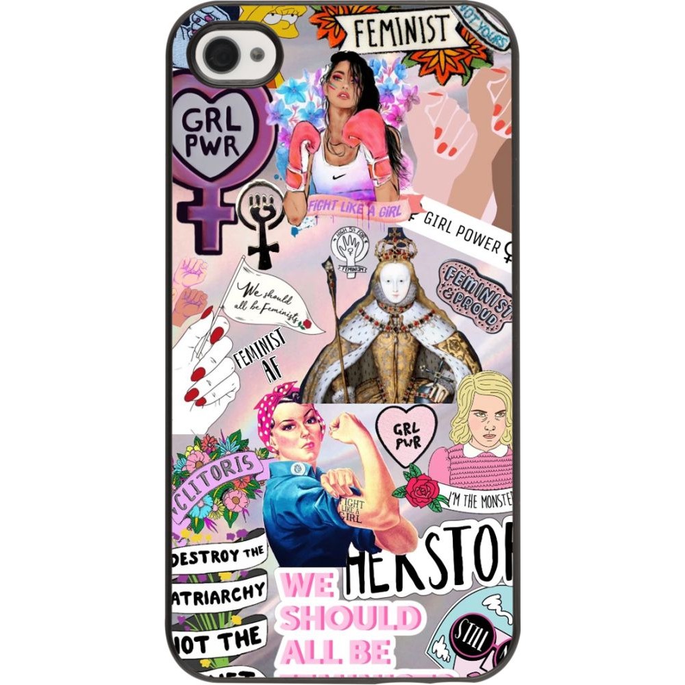 Coque iPhone 4/4s - Girl Power Collage