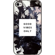 Coque iPhone 4/4s -  Marble Good Vibes Only