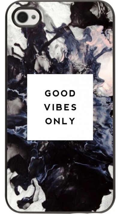 Coque iPhone 4/4s -  Marble Good Vibes Only