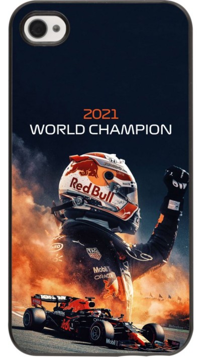 Coque iPhone 4/4s - Max Verstappen 2021 World Champion