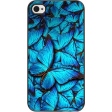 Hülle iPhone 4/4s - Papillon - Bleu