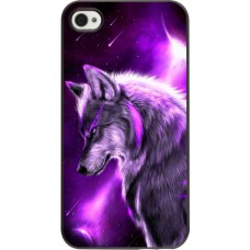 Hülle iPhone 4/4s - Purple Sky Wolf