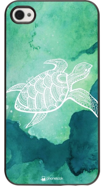 Hülle iPhone 4/4s - Turtle Aztec Watercolor