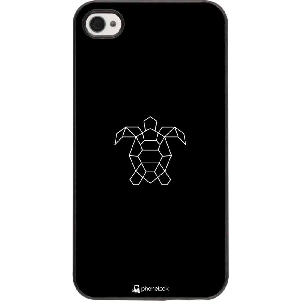 Hülle iPhone 4/4s - Turtles lines on black