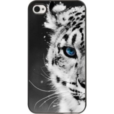 Coque iPhone 4/4s - White tiger blue eye