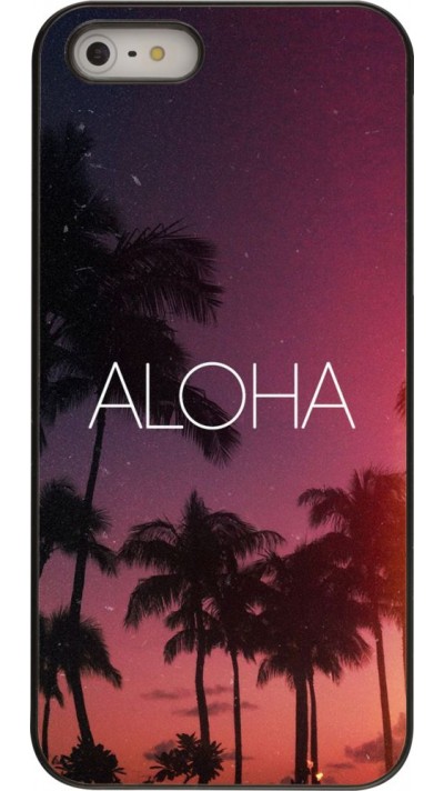Coque iPhone 5/5s / SE (2016) - Aloha Sunset Palms