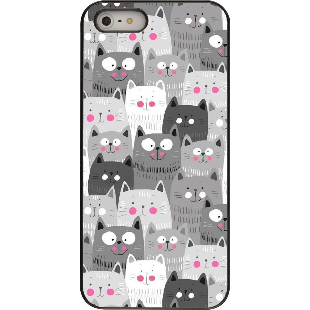 Coque iPhone 5/5s / SE (2016) - Chats gris troupeau