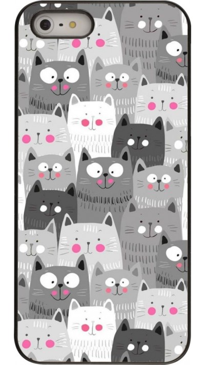 Coque iPhone 5/5s / SE (2016) - Chats gris troupeau