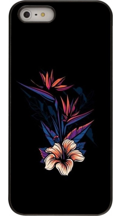 Hülle iPhone 5/5s / SE (2016) - Dark Flowers