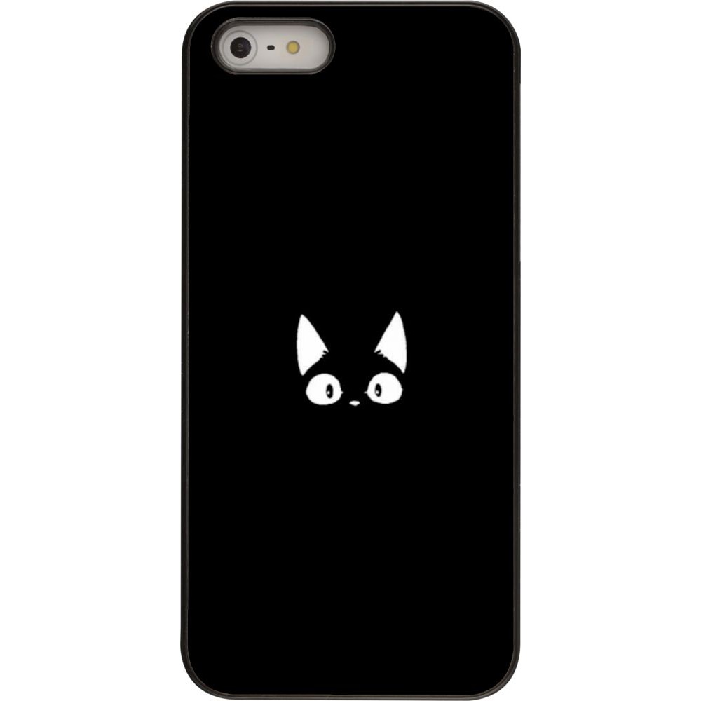 Hülle iPhone 5/5s / SE (2016) - Funny cat on black