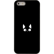 Hülle iPhone 5/5s / SE (2016) - Funny cat on black