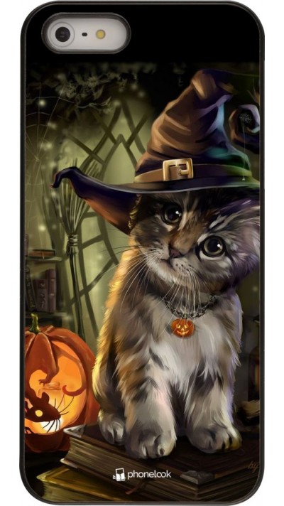 Coque iPhone 5/5s / SE (2016) - Halloween 21 Witch cat