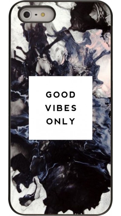 Coque iPhone 5/5s / SE (2016) -  Marble Good Vibes Only
