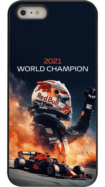 Coque iPhone 5/5s / SE (2016) - Max Verstappen 2021 World Champion