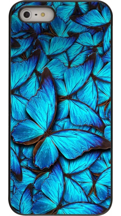 Hülle iPhone 5/5s / SE (2016) - Papillon - Bleu