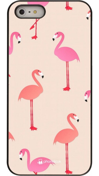 Coque iPhone 5/5s / SE (2016) - Pink Flamingos Pattern