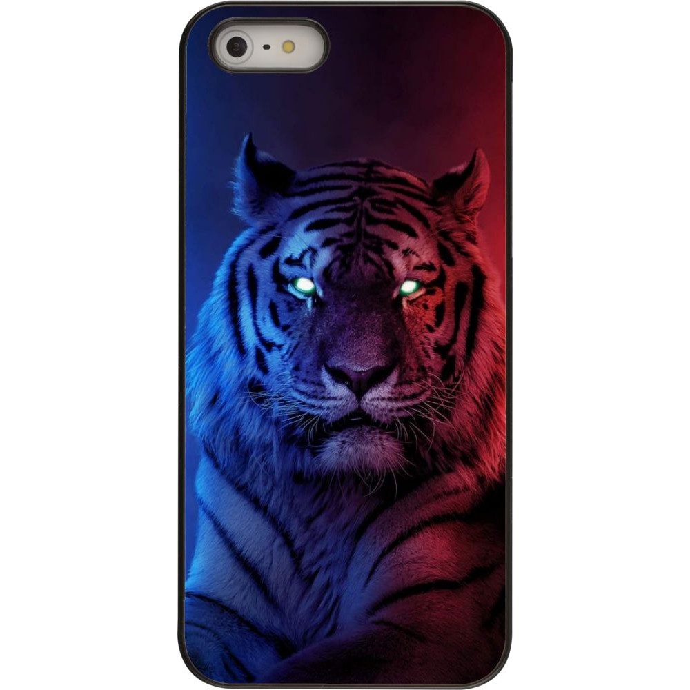 Hülle iPhone 5/5s / SE (2016) - Tiger Blue Red