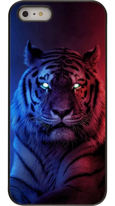 Coque iPhone 5/5s / SE (2016) - Tiger Blue Red