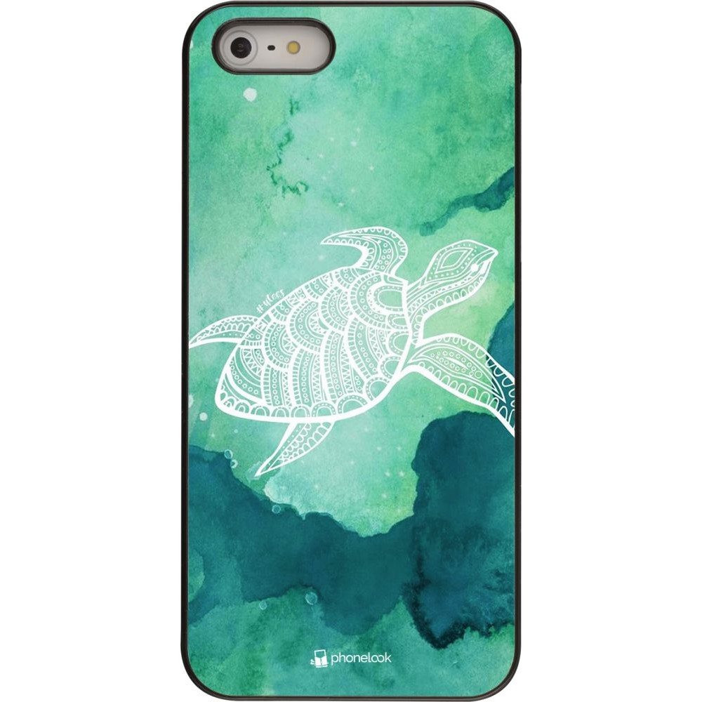 Coque iPhone 5/5s / SE (2016) - Turtle Aztec Watercolor