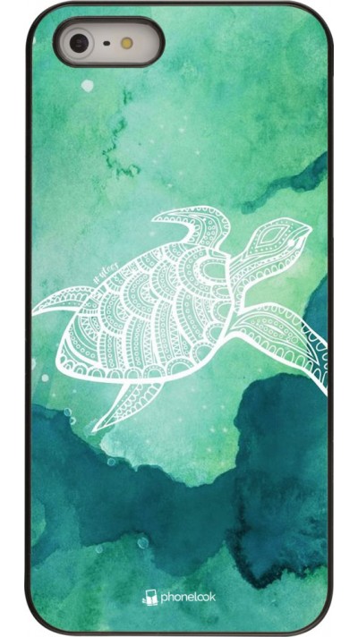Coque iPhone 5/5s / SE (2016) - Turtle Aztec Watercolor