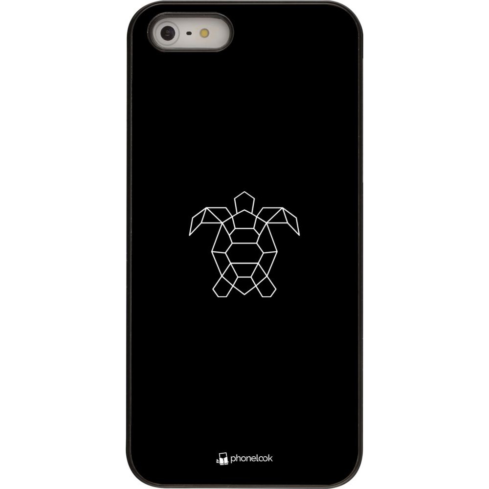 Hülle iPhone 5/5s / SE (2016) - Turtles lines on black
