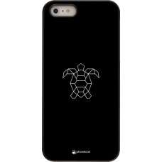 Coque iPhone 5/5s / SE (2016) - Turtles lines on black