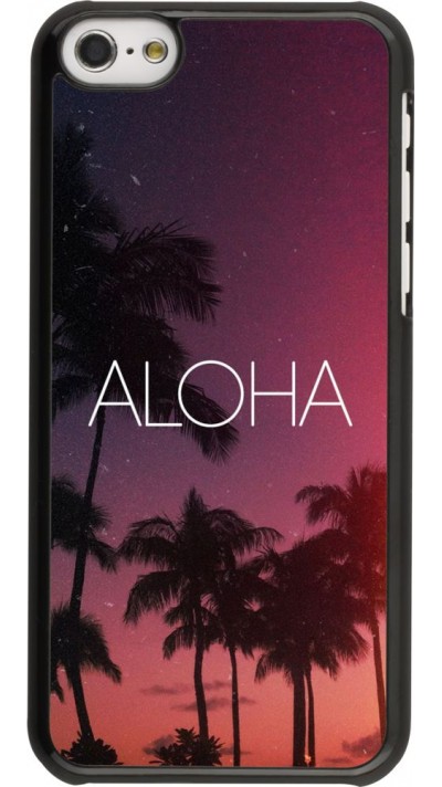Coque iPhone 5c - Aloha Sunset Palms