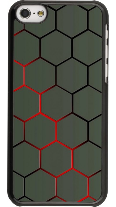 Coque iPhone 5c - Geometric Line red