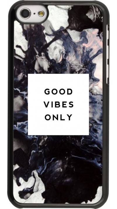 Coque iPhone 5c -  Marble Good Vibes Only