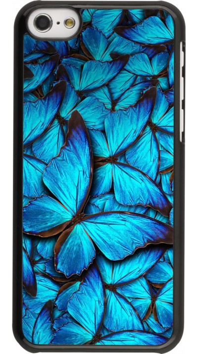 Coque iPhone 5c - Papillon - Bleu