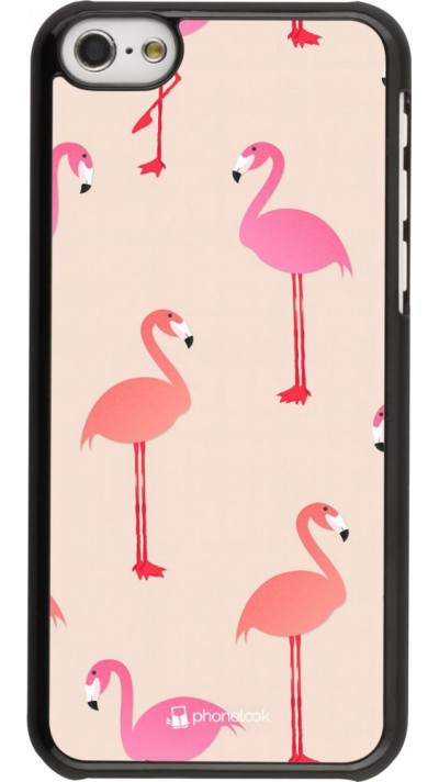 Hülle iPhone 5c - Pink Flamingos Pattern