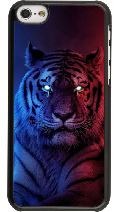 Coque iPhone 5c - Tiger Blue Red