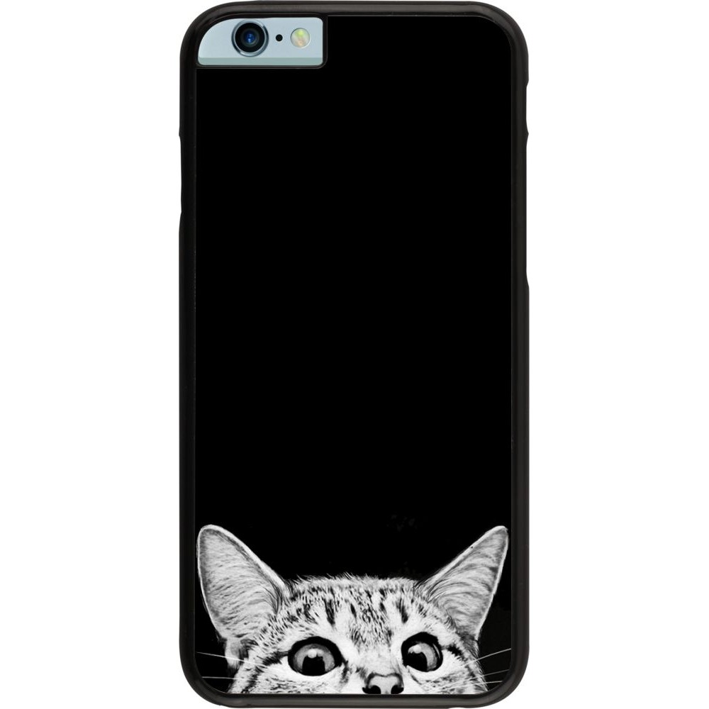 Coque iPhone 6/6s - Cat Looking Up Black